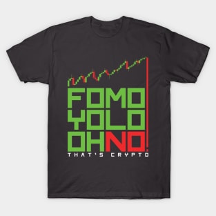 Bitcoin FOMO YOLO OH NO T-Shirt